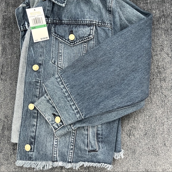 MICHAEL Michael Kors Riviera Blue Denim Jacket - Picture 3 of 8
